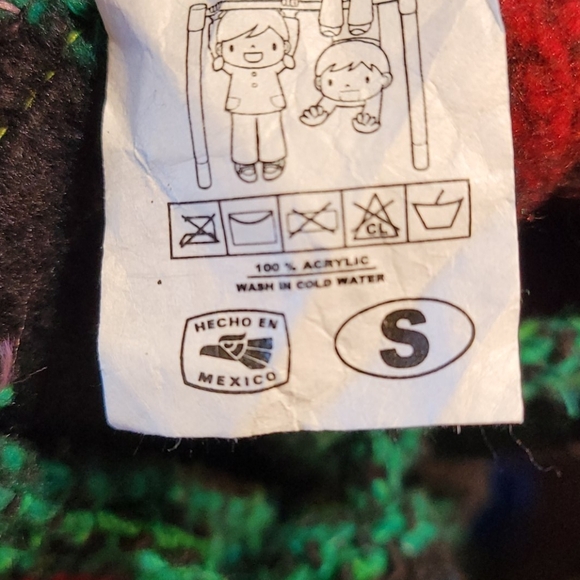 Boys Or Girls Handmade Knitted Colorful sweater Size S Unique Lightweight Hodded - Picture 11 of 11